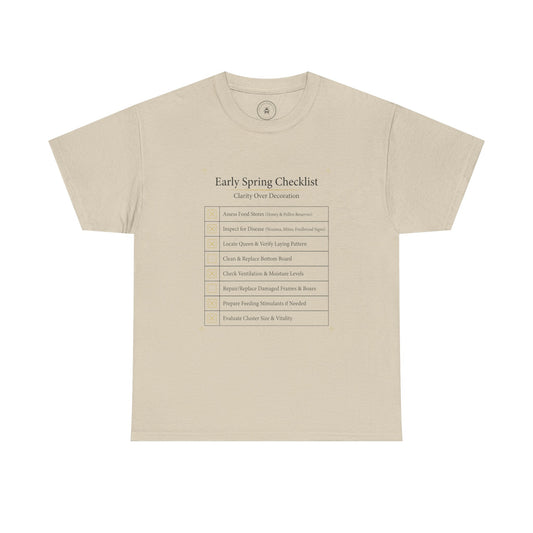 Early Spring Checklist Beekeeping T Shirt