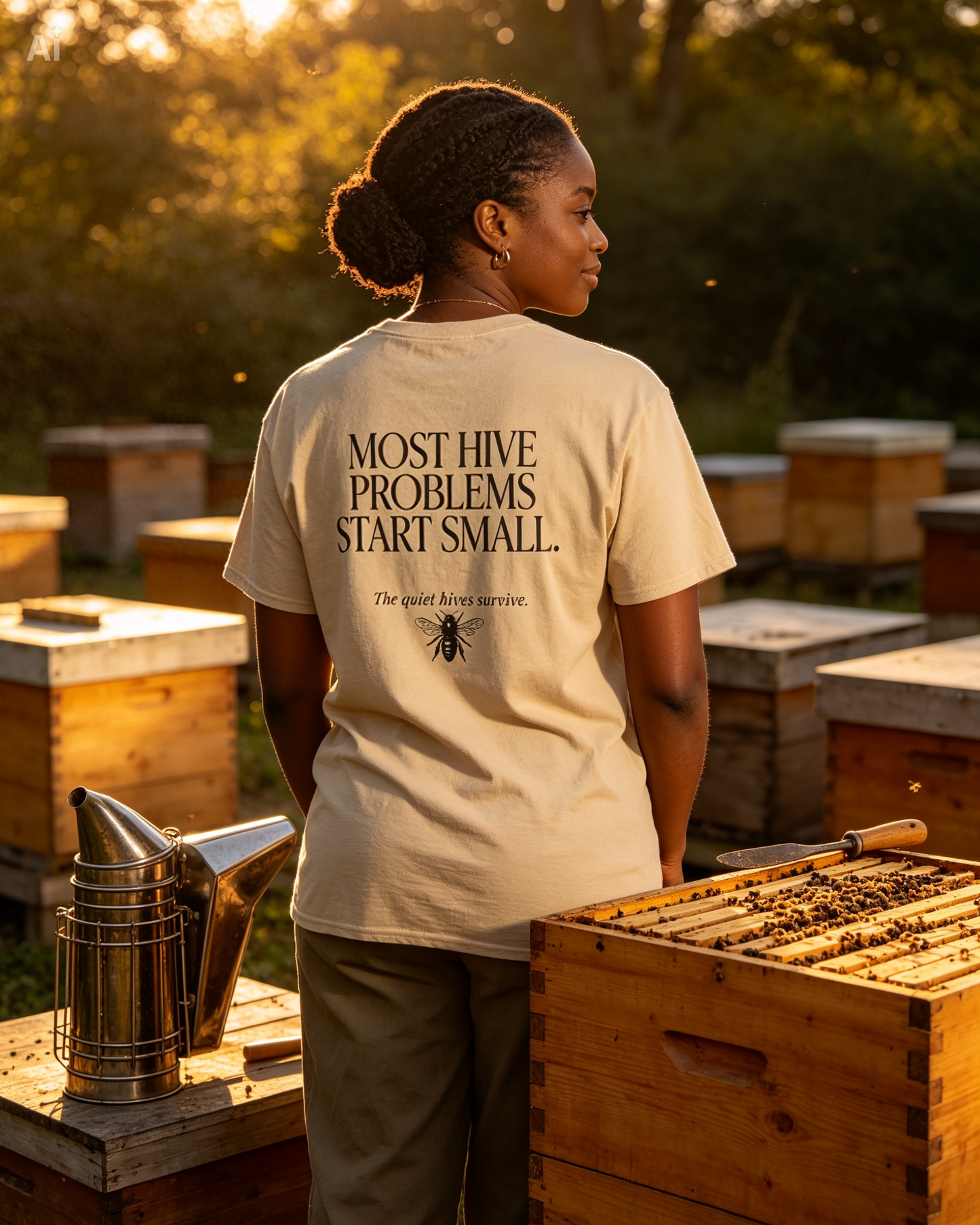 Most Hive Problems Start Small Tee | Gift for Beekeepers