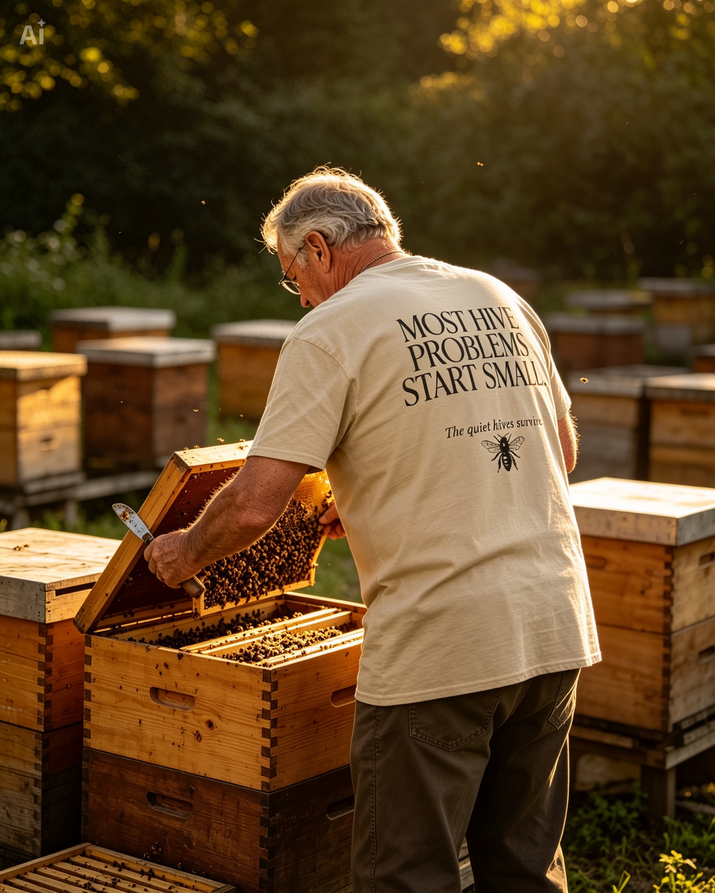 Most Hive Problems Start Small Tee | Gift for Beekeepers