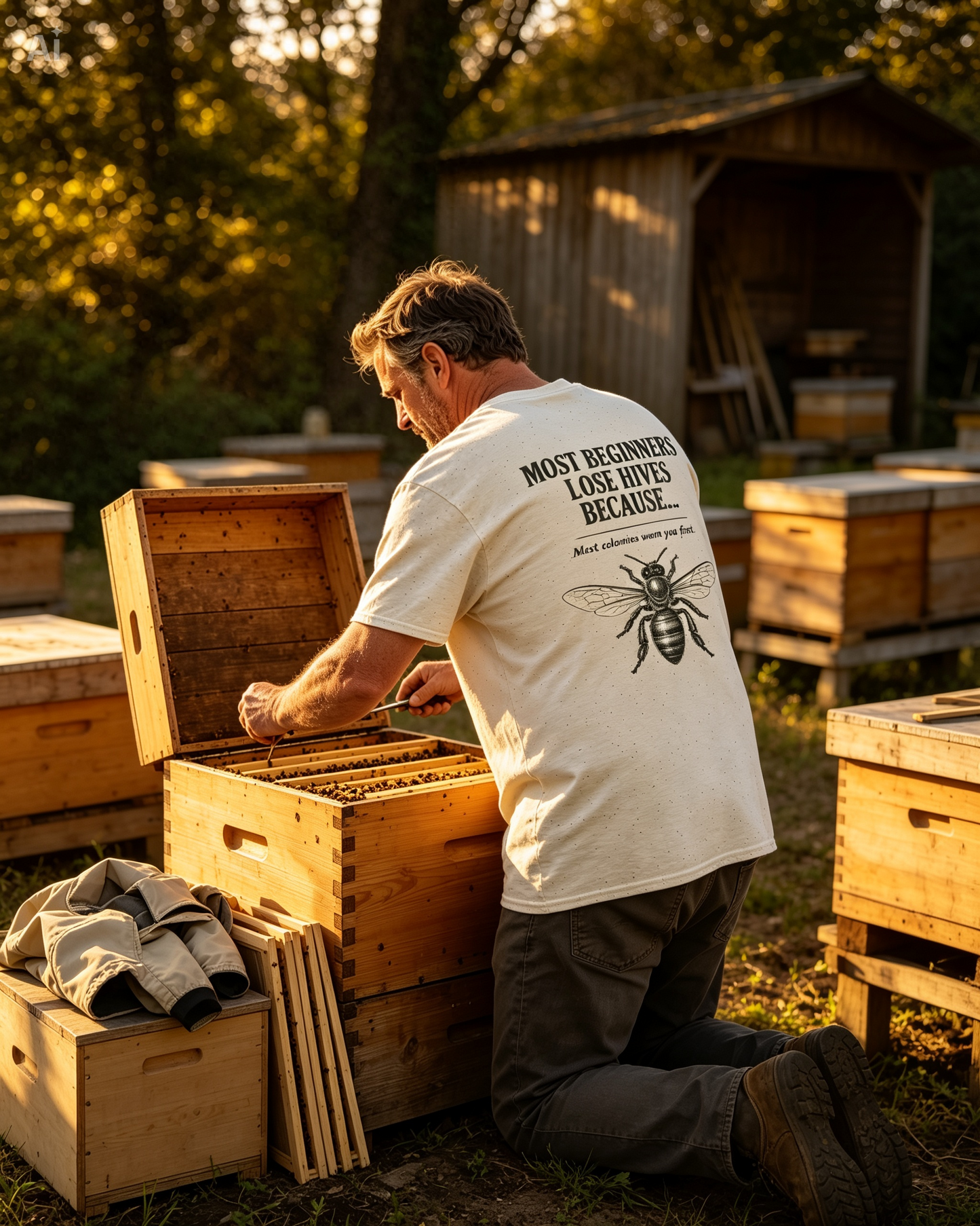Most Beginners Lose Hives Because Tee | Gift for Beekeepers
