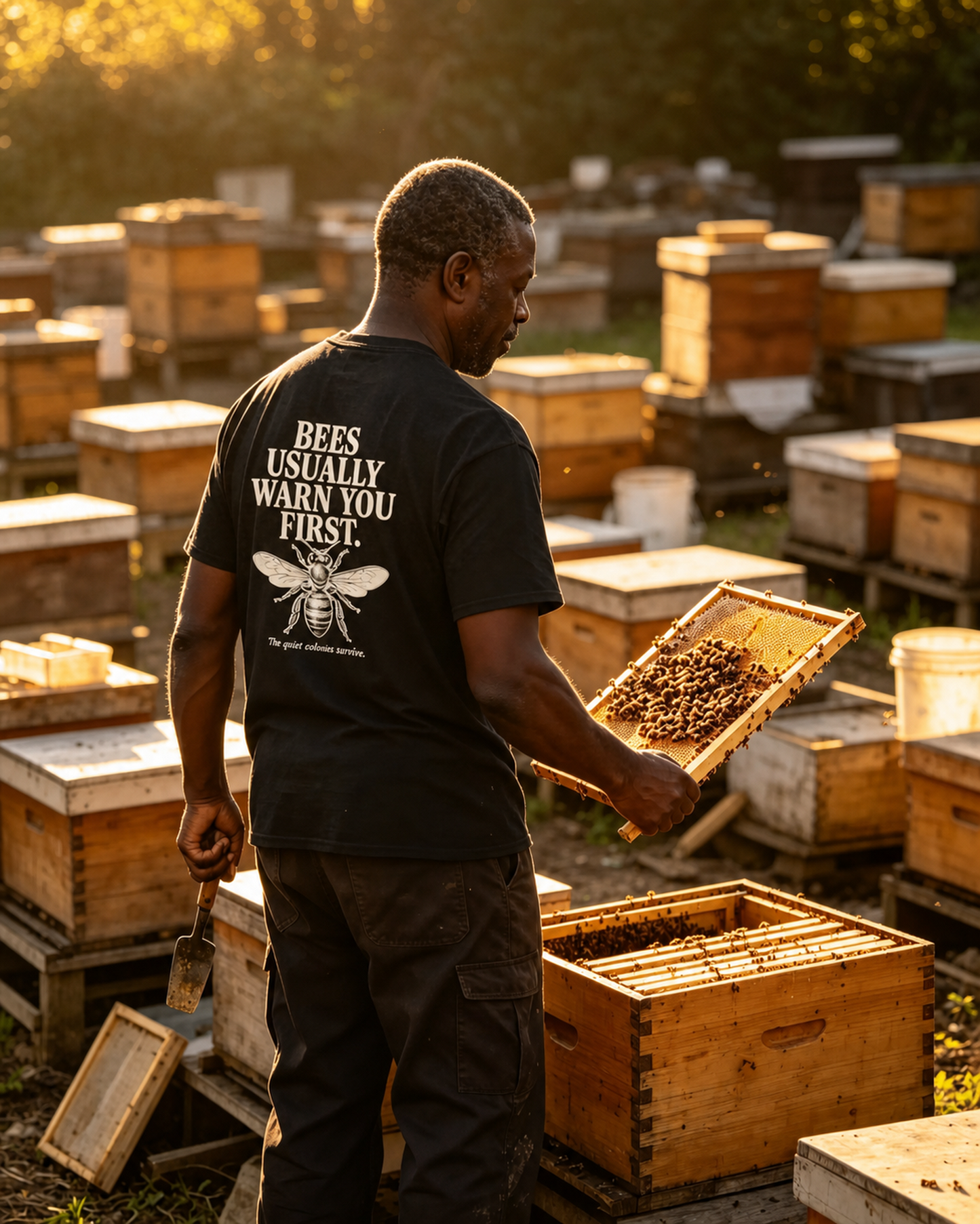 Bees Usually Warn You First Tee | Gift for Beekeepers