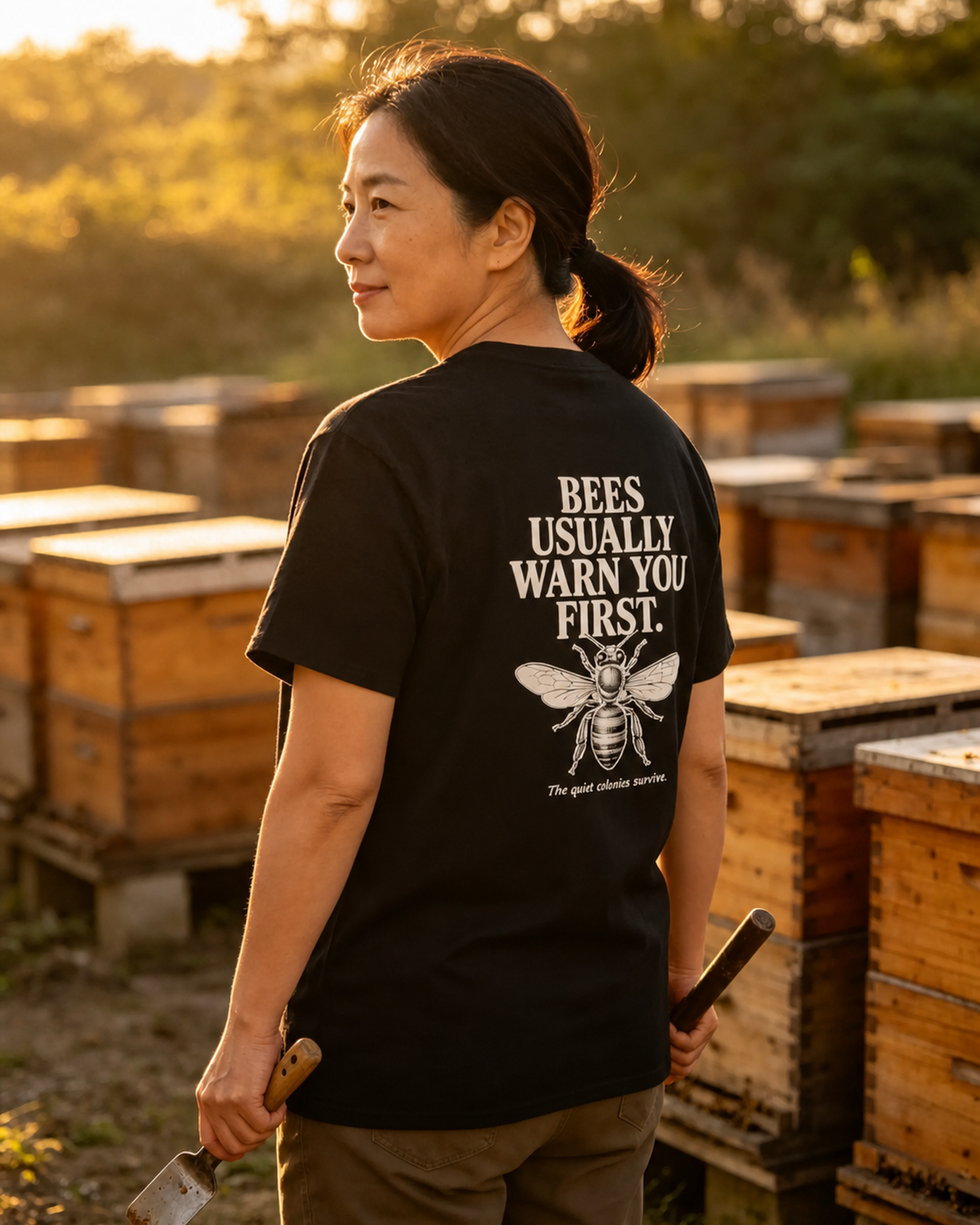 Bees Usually Warn You First Tee | Gift for Beekeepers