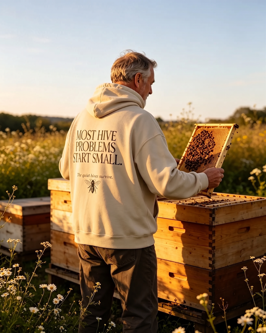 Most Hive Problems Start Small Hoodie | Gift for Beekeepers
