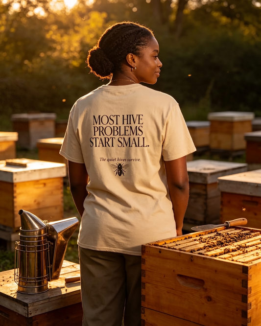 Most Hive Problems Start Small Tee | Gift for Beekeepers