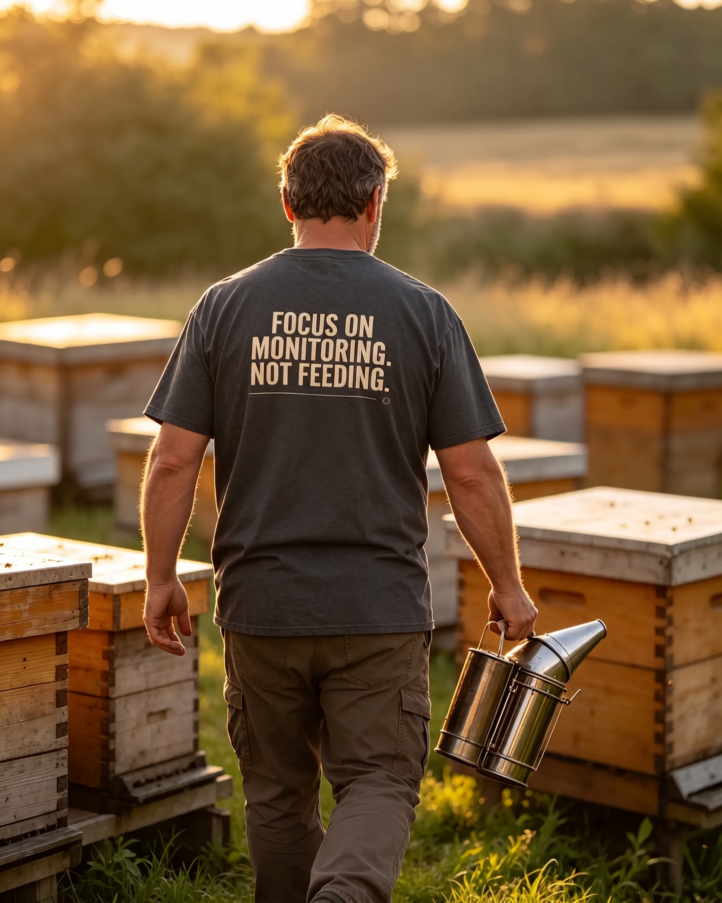 Focus On Monitoring. Not Feeding. Tee | Gift for Beekeepers