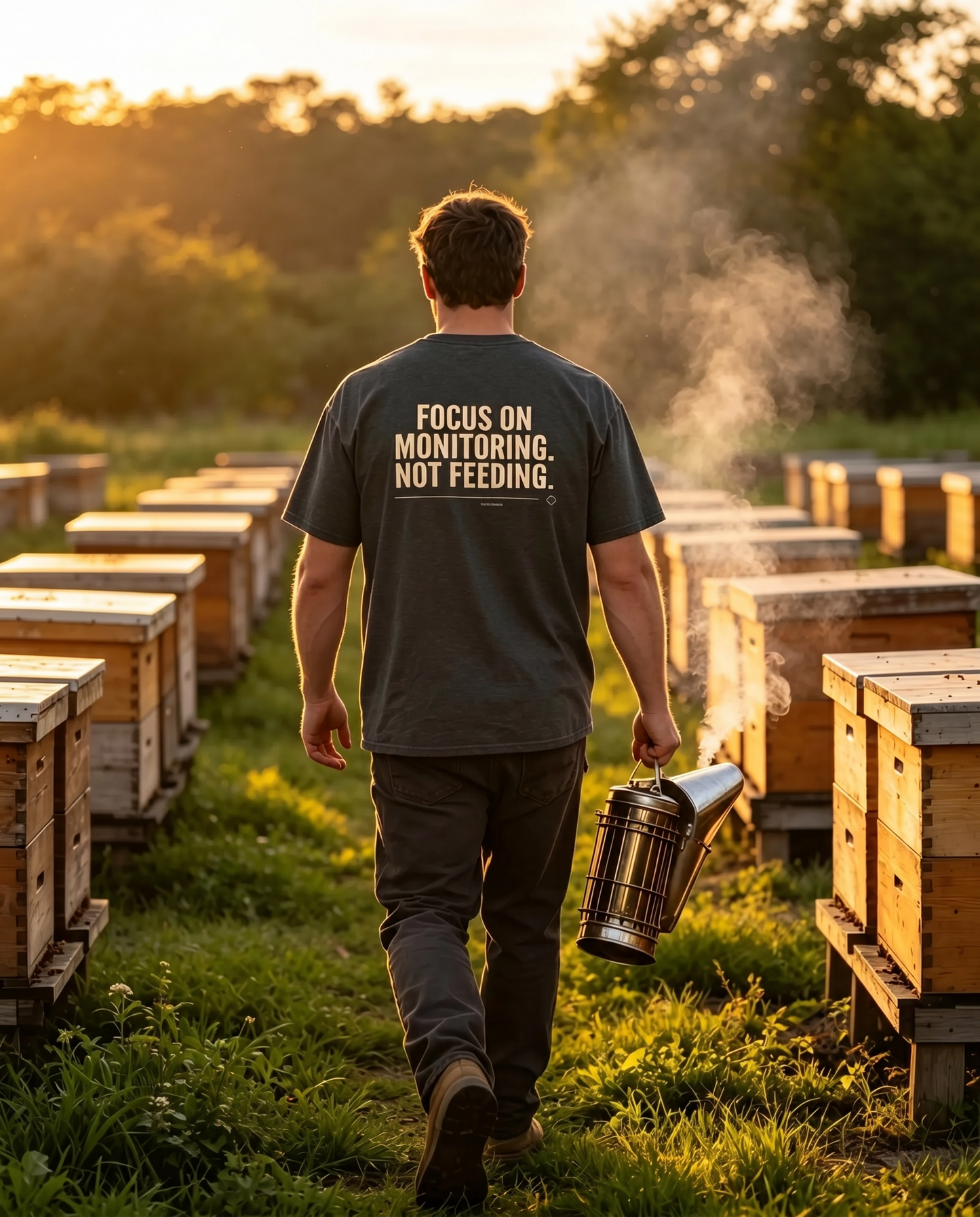 Focus On Monitoring. Not Feeding. Tee | Gift for Beekeepers