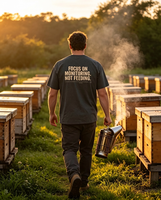 Focus On Monitoring. Not Feeding. Tee | Gift for Beekeepers