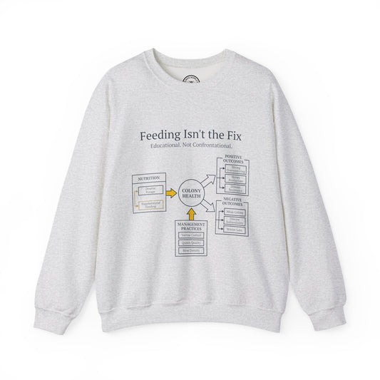 Feeding Isn't The Fix Beekeeping Crewneck Sweatshirt