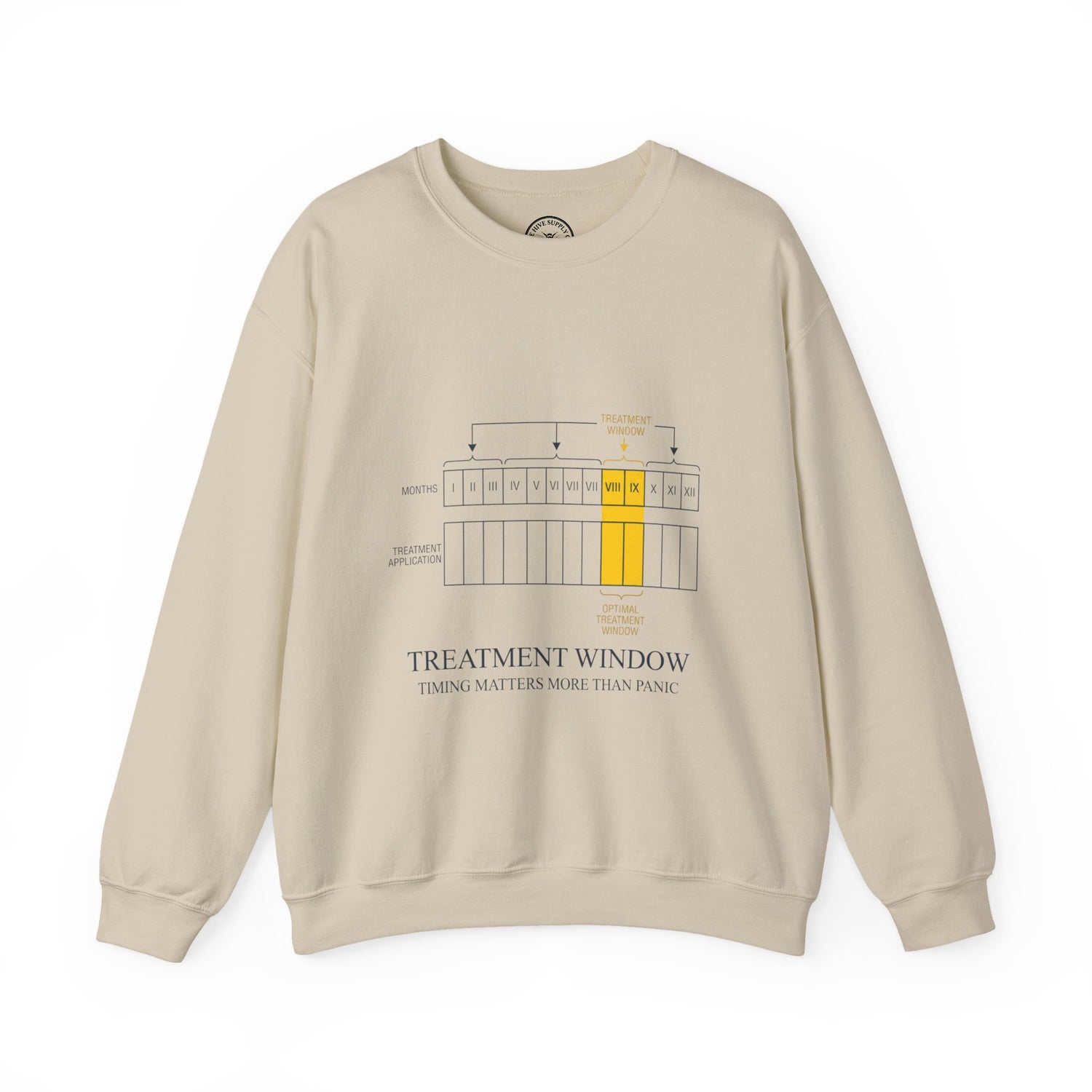 Varroa Treatment Window Beekeeping Crewneck Sweatshirt